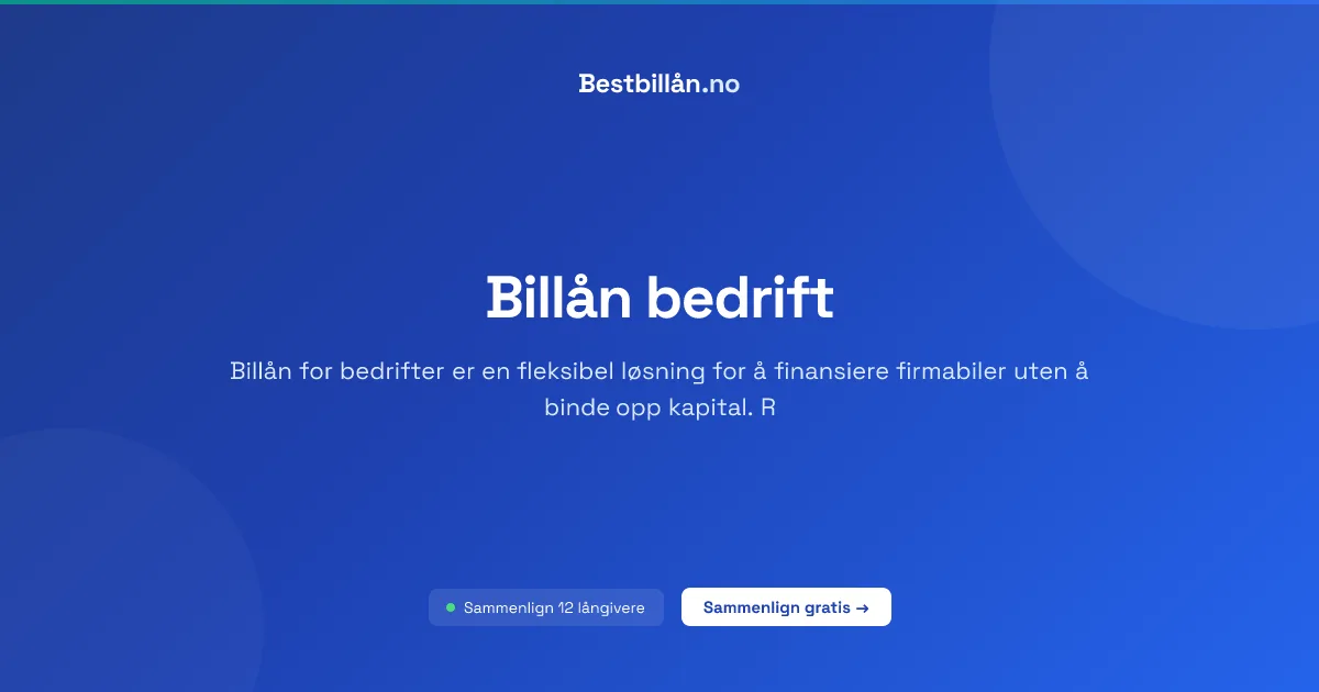 Billån bedrift