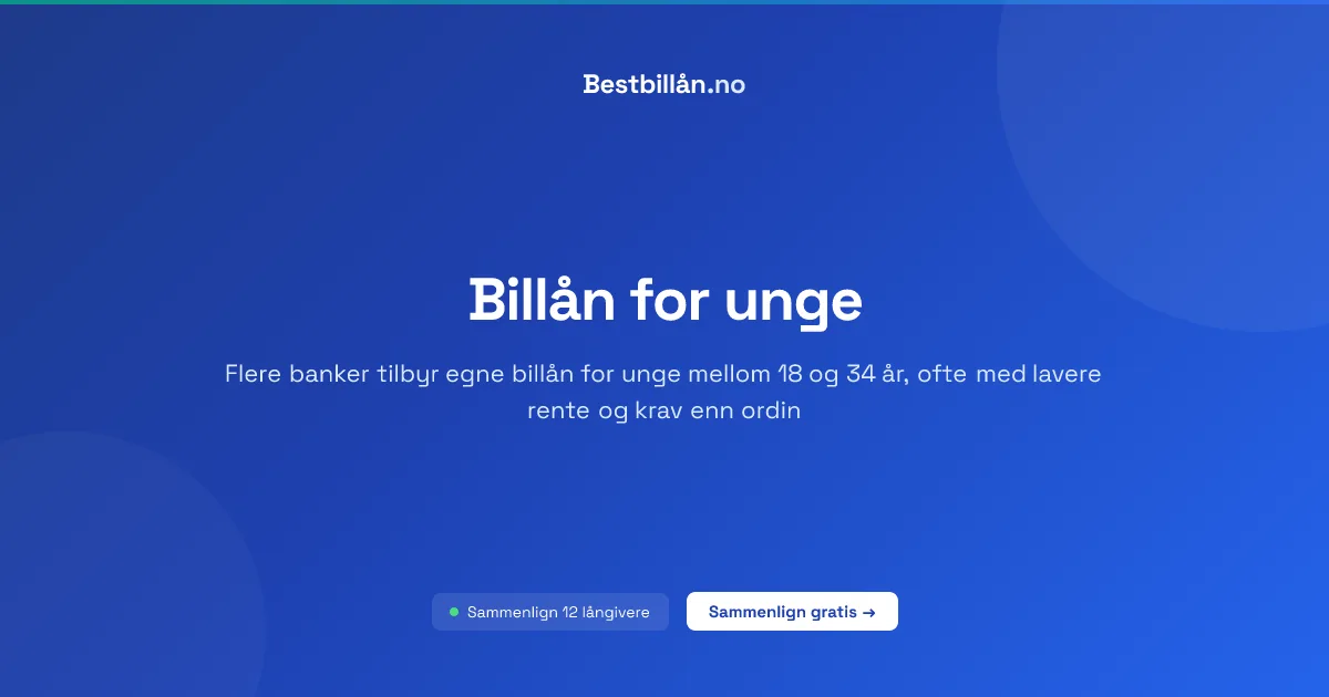Billån for unge