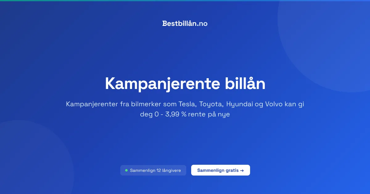Kampanjerente billån